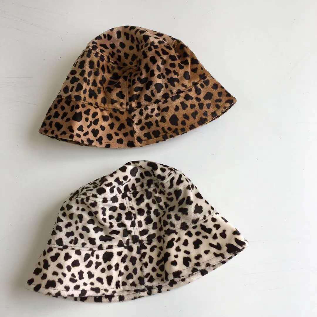 Plush Retro Leopard Print Bucket Hat - Fisherman Style for Autumn & Winter, Y2K Korean Fashion Accessory Plush Retro Leopard Print Bucket Hat - Fisherman Style for Autumn & Winter, Y2K Korean Fashion Accessory