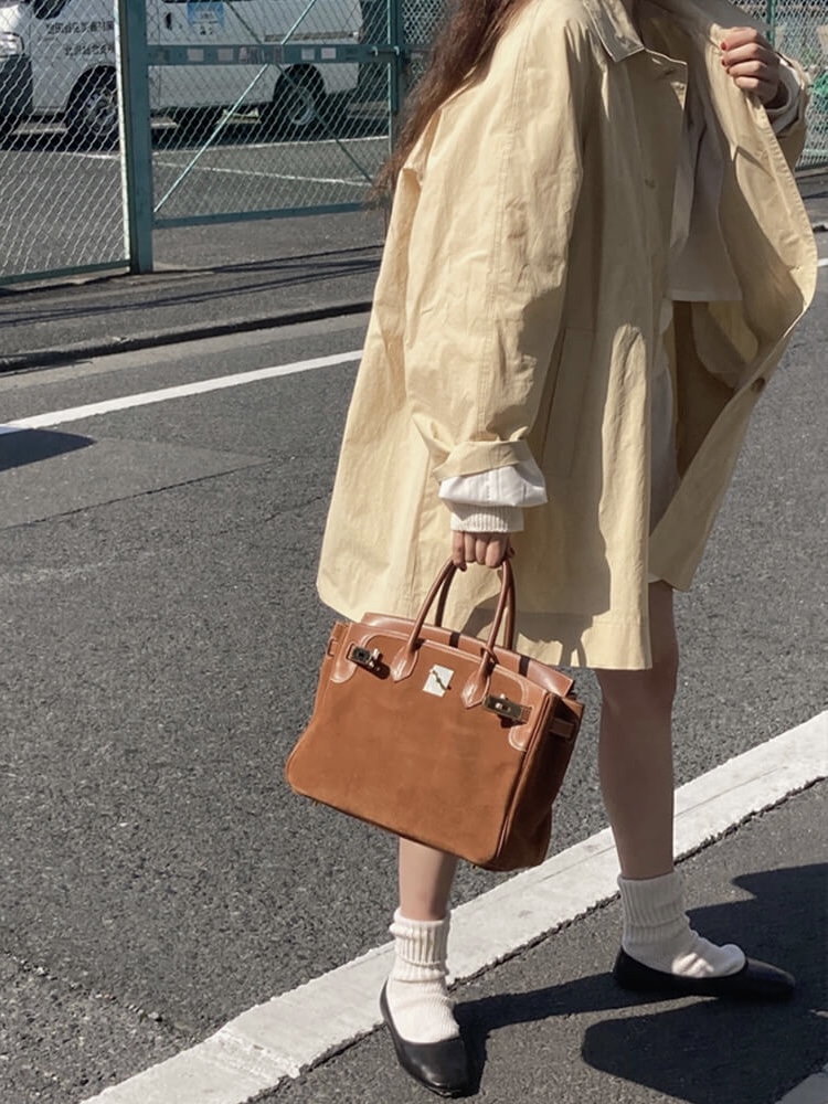 Princess Diary Holiday Edition Banana Milk Soft Cute Long Trench Coat - Korean Style Cozy Outerwear for Stylish Layers Princess Diary Holiday Edition Banana Milk Soft Cute Long Trench Coat - Korean Style Cozy Outerwear for Stylish Layers