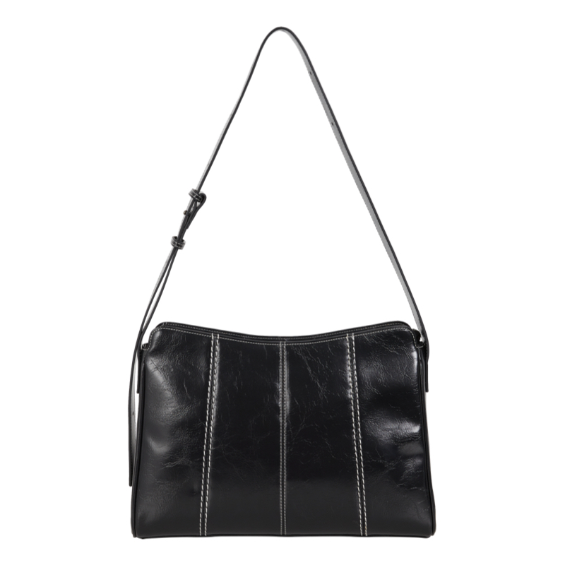 Prussian Square Leather Crossbody Bag with Heavy Embroidery - Stylish Shoulder Bag for Casual and Chic Looks