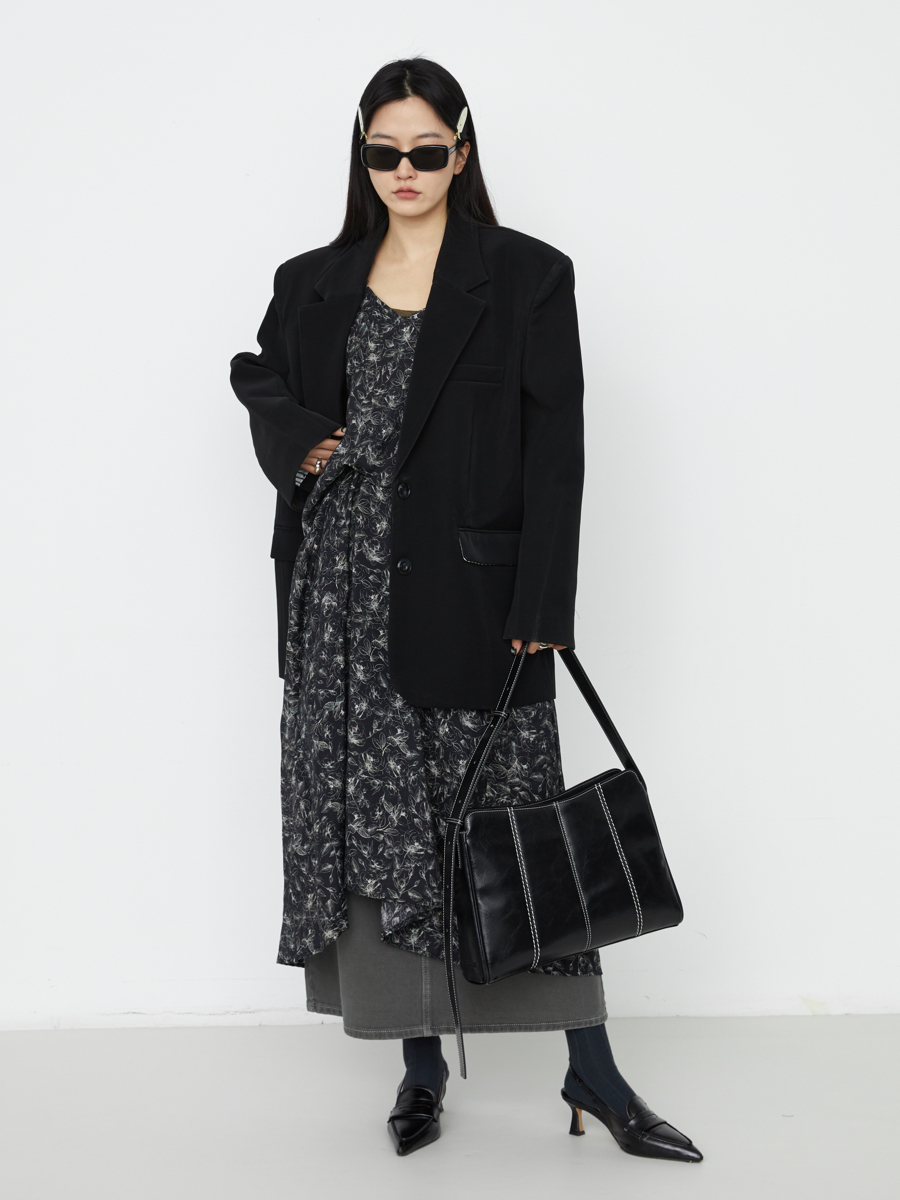 Prussian Square Leather Crossbody Bag with Heavy Embroidery - Stylish Shoulder Bag for Casual and Chic Looks