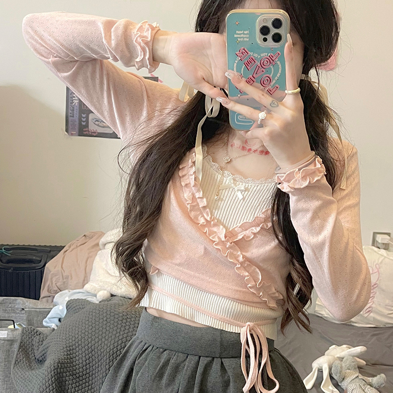 Pudding Bear Ice Cream Tie-Front Cardigan - Soft Summer Cardigan with Cozy Texture - Perfect for Y2K and Casual Wear Pudding Bear Ice Cream Tie-Front Cardigan - Soft Summer Cardigan with Cozy Texture - Perfect for Y2K and Casual Wear