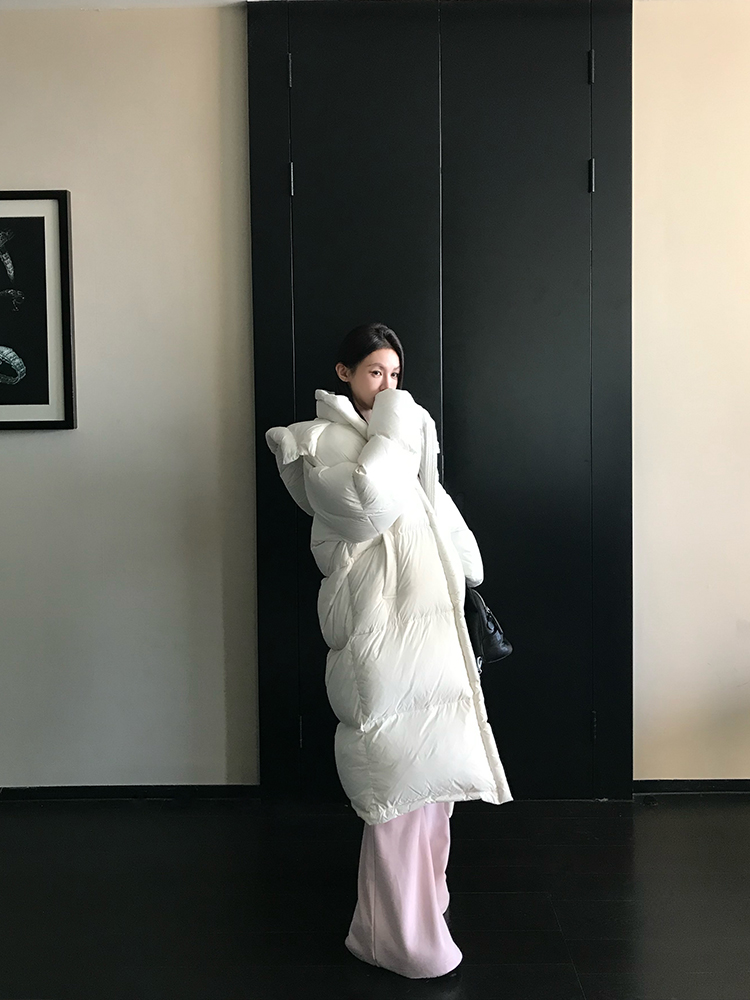 Puff Pastry Hooded Down Jacket for Women, Thickened Long/Short Style, 90% White Duck Down, Winter Fashion Essential Puff Pastry Hooded Down Jacket for Women, Thickened Long/Short Style, 90% White Duck Down, Winter Fashion Essential