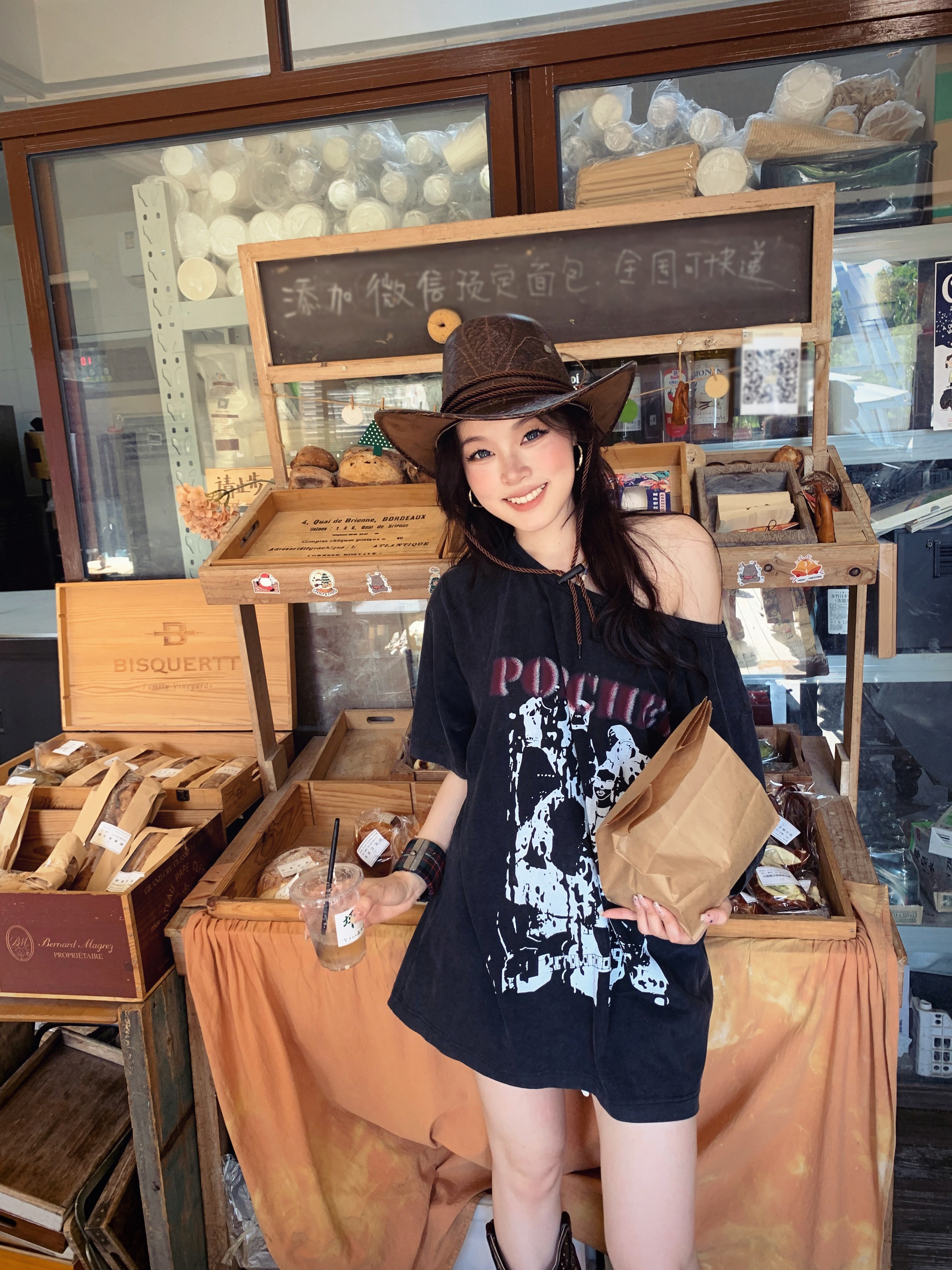 Punk Girl Asymmetrical Printed T-Shirt - Fearless Rock n Roll Style, Edgy Fashion for 90s and Y2K Inspired Looks