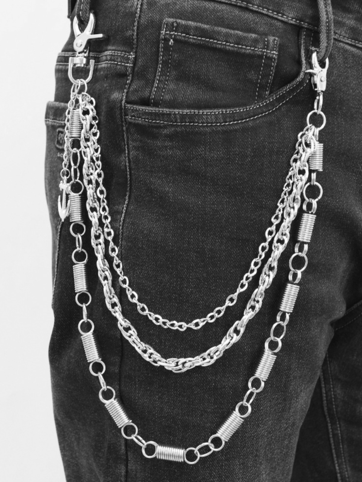 Punk Hip-Hop Metal Chain Waist Chain for Jeans - SoulCollision Personality Style, Edgy Fashion Accessory, Streetwear Statement Piece Punk Hip-Hop Metal Chain Waist Chain for Jeans - SoulCollision Personality Style, Edgy Fashion Accessory, Streetwear Statement Piece