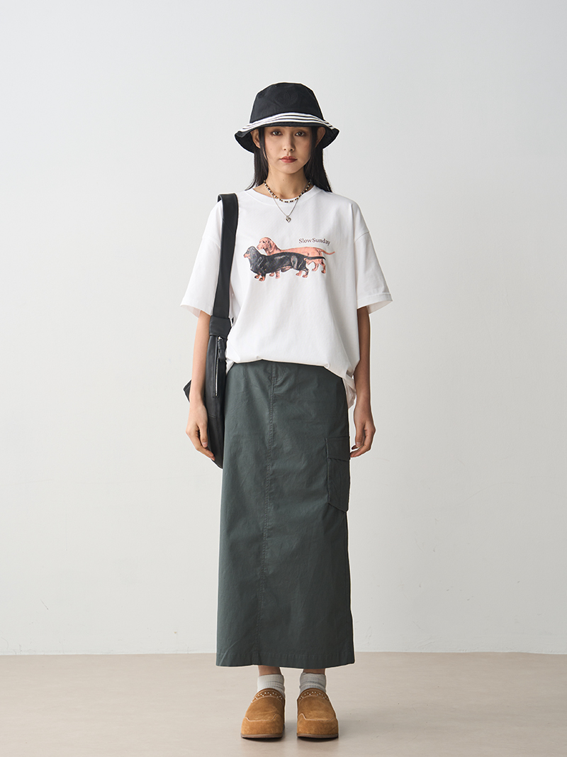 Pure Cotton Sausage Dog Printed T-Shirt - White Loose Fit Short Sleeve Round Neck Top for Casual 90s Y2K Style Pure Cotton Sausage Dog Printed T-Shirt - White Loose Fit Short Sleeve Round Neck Top for Casual 90s Y2K Style