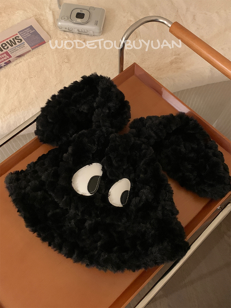 Quirky Long-Eared Dog Plush Hat for Women - Cute Warm Bucket Hat for Autumn and Winter, Perfect Fisherman Style Accessory Quirky Long-Eared Dog Plush Hat for Women - Cute Warm Bucket Hat for Autumn and Winter, Perfect Fisherman Style Accessory