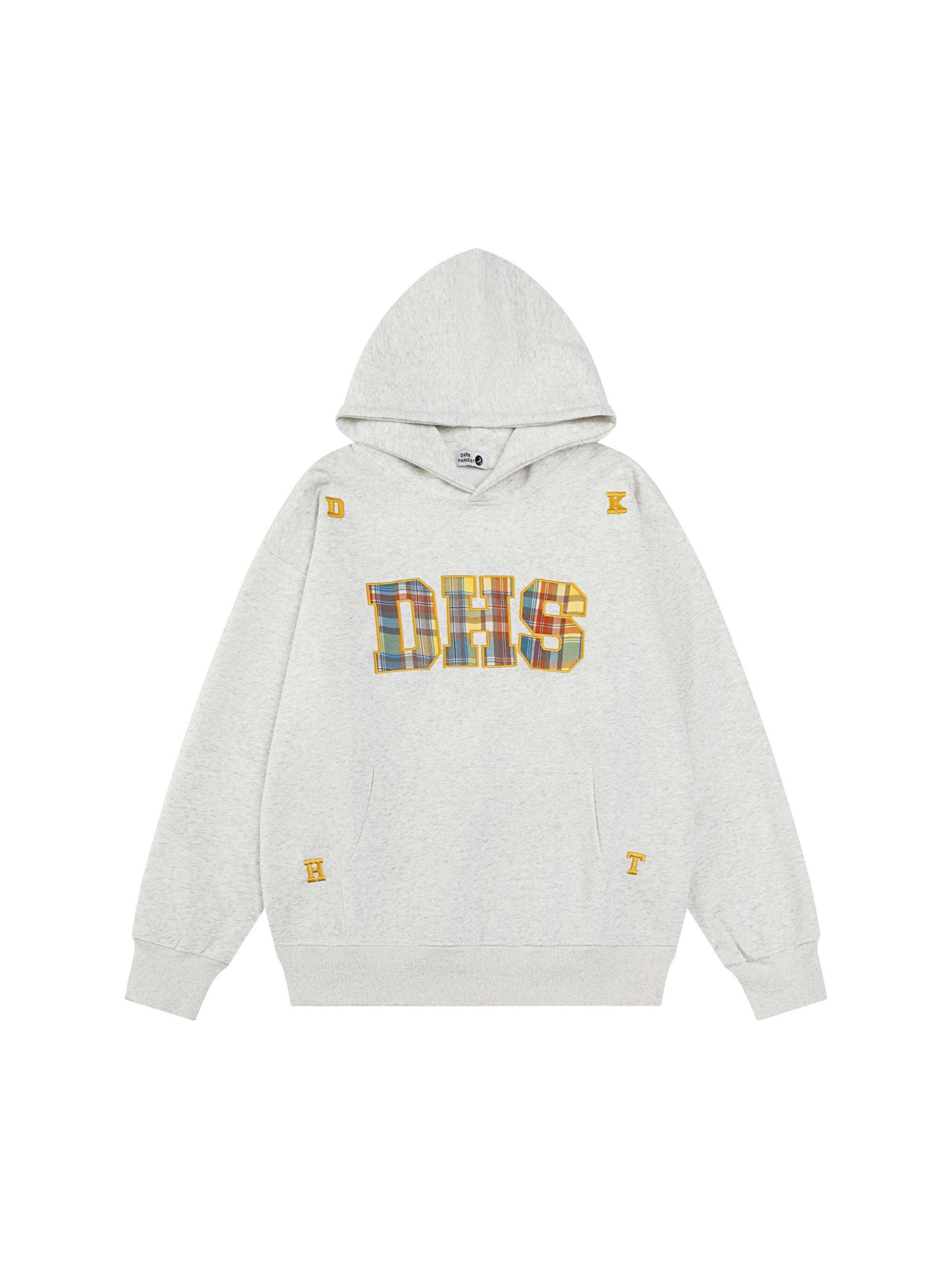 Rainbow Plaid Letter Patch Embroidery Hoodie for Women - Casual Autumn Sweatshirt in National Trend American Style Rainbow Plaid Letter Patch Embroidery Hoodie for Women - Casual Autumn Sweatshirt in National Trend American Style