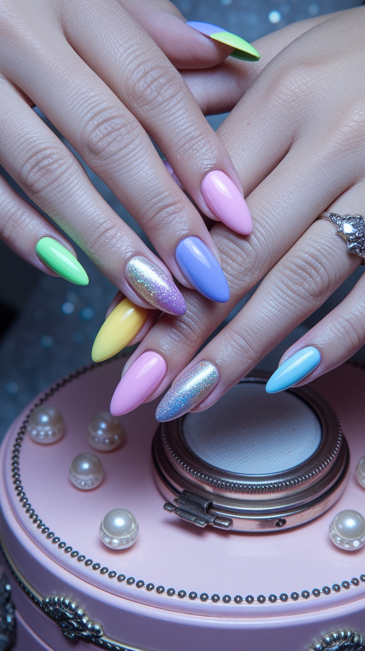 rainbow nail art designs