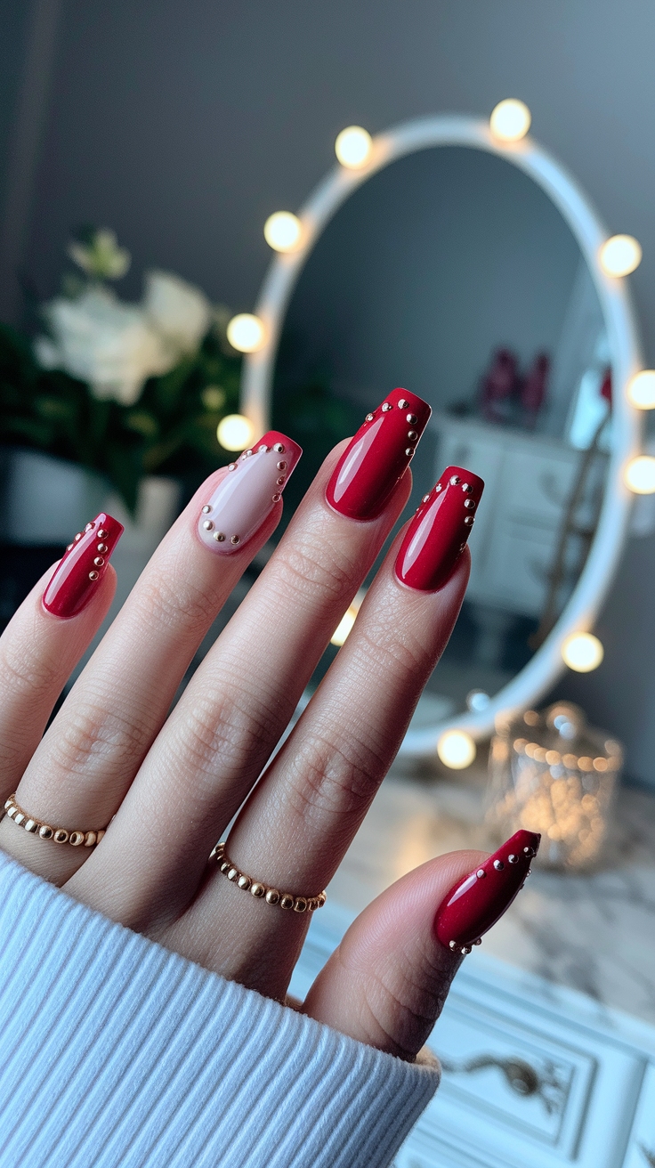 red french nail designs