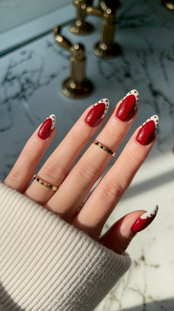 red french nail designs outfit idea