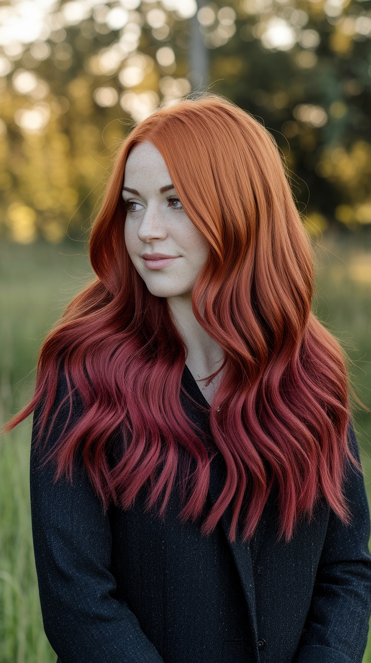 red hair on brown hair