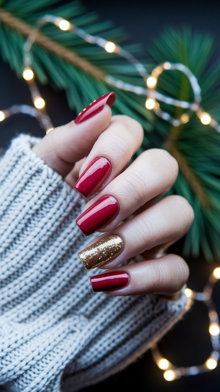 red holiday nail designs outfit idea