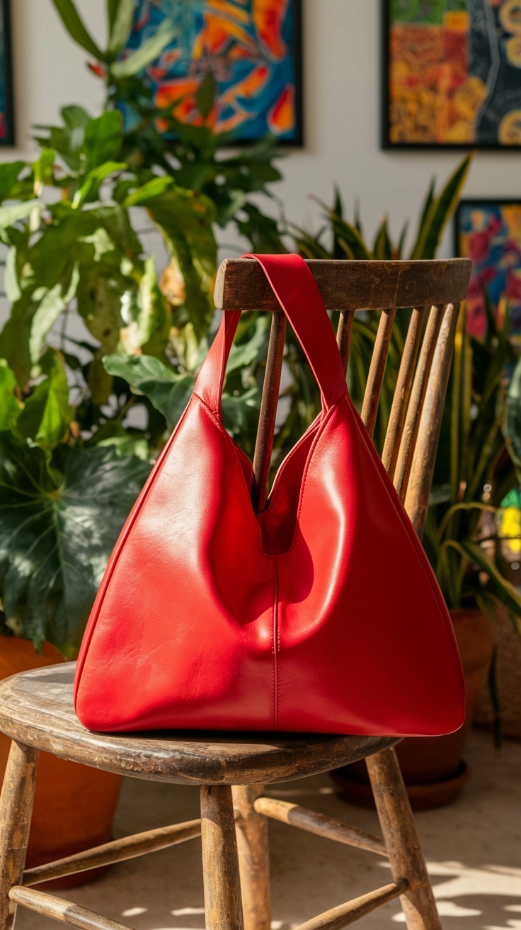 Style Your Outfits with a Red Slouchy Bag outfit idea