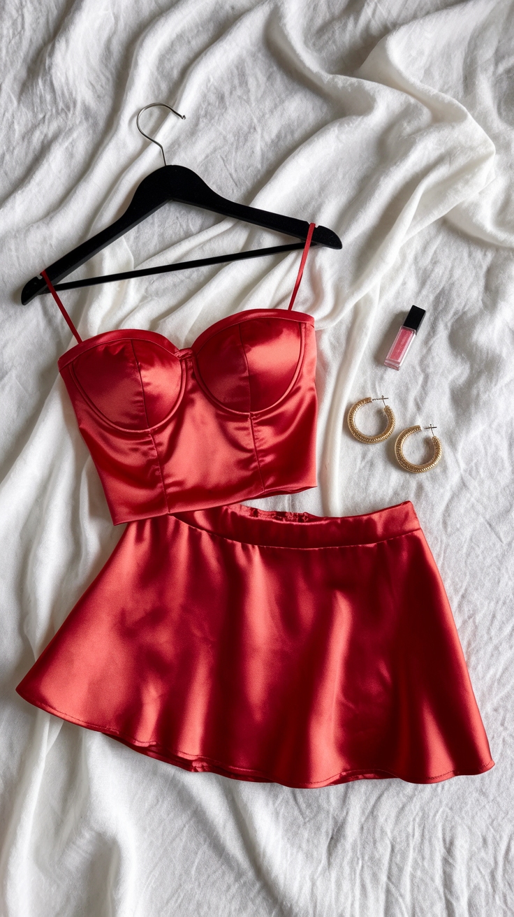 How to Accessorize a Red Top This Season outfit idea