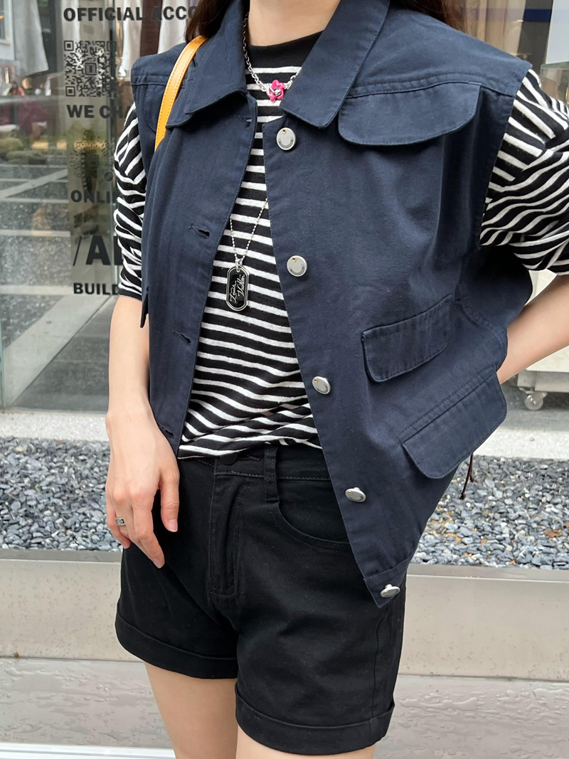 Retro 3D Pocket Work Vest for Women - BF Style Loose Casual Short Jacket Top - Trendy Y2K Fashion Outerwear Retro 3D Pocket Work Vest for Women - BF Style Loose Casual Short Jacket Top - Trendy Y2K Fashion Outerwear