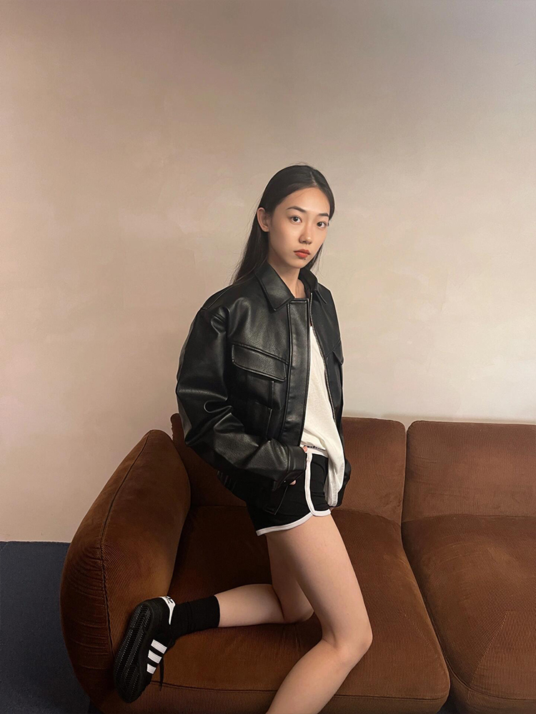 Retro American Motorcycle PU Leather Jacket - Eccentric Slim-Fit Short Coat for Autumn Style Retro American Motorcycle PU Leather Jacket - Eccentric Slim-Fit Short Coat for Autumn Style