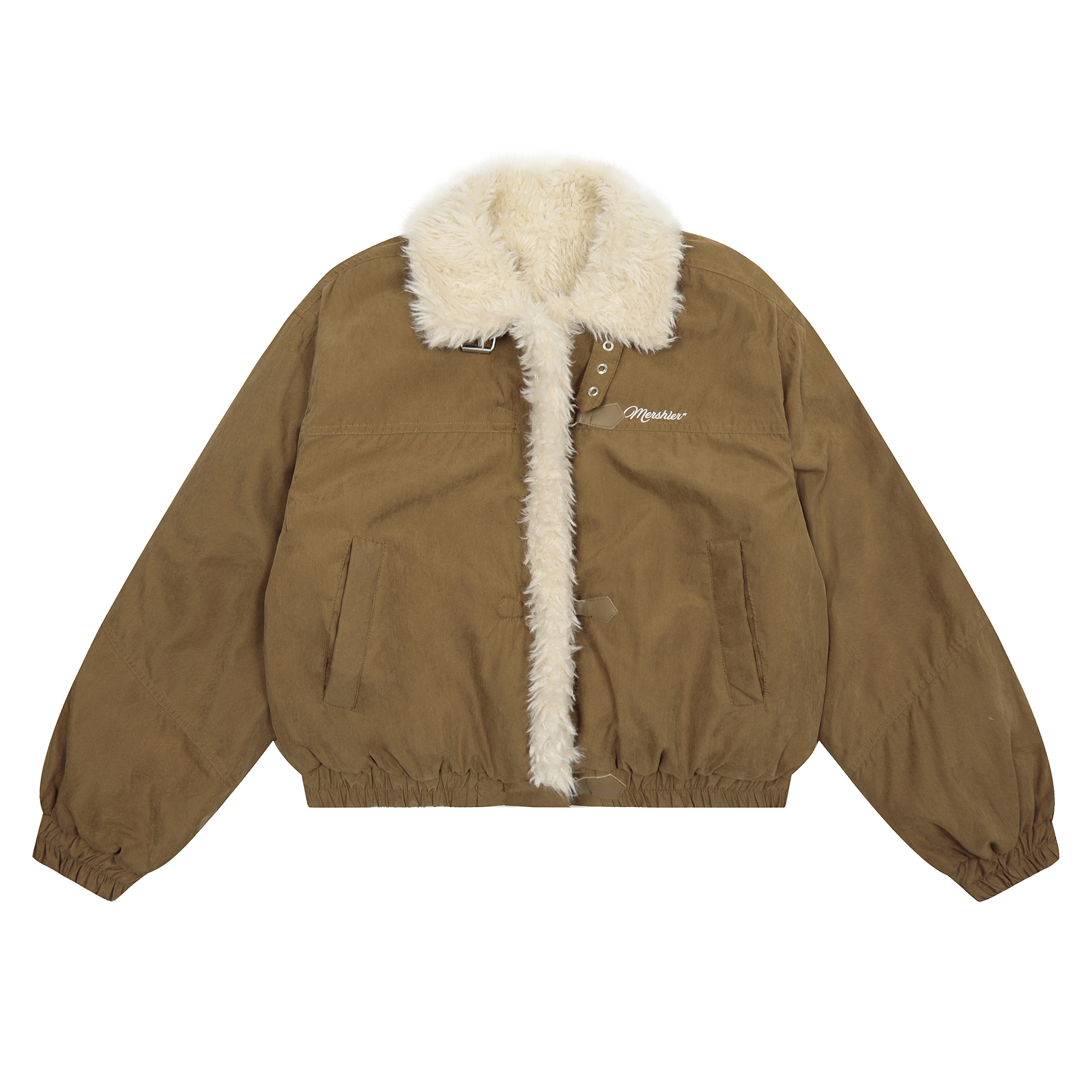 Retro American Patchwork Lamb Wool Coat with Fur Collar - Warm Loose Fit Winter Jacket for Stylish Cold Weather Fashion