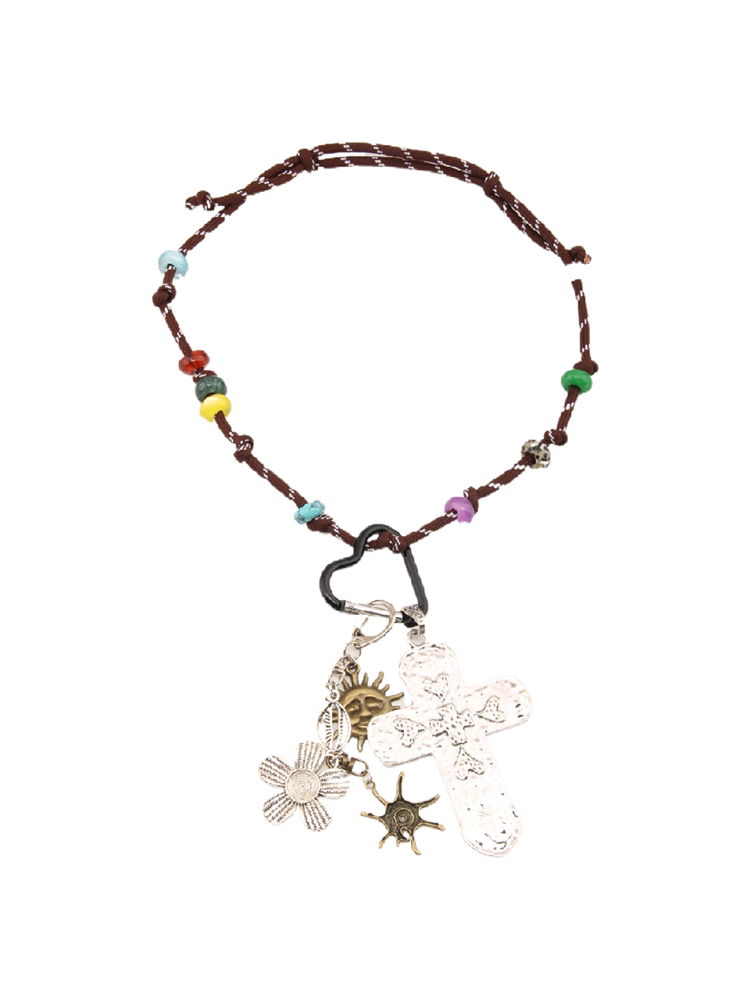 Retro Beaded Heart Cross Pendant Long Necklace for Women - Sweet Cool Sweater Chain, Y2K Style Jewelry 2025 Retro Beaded Heart Cross Pendant Long Necklace for Women - Sweet Cool Sweater Chain, Y2K Style Jewelry 2025