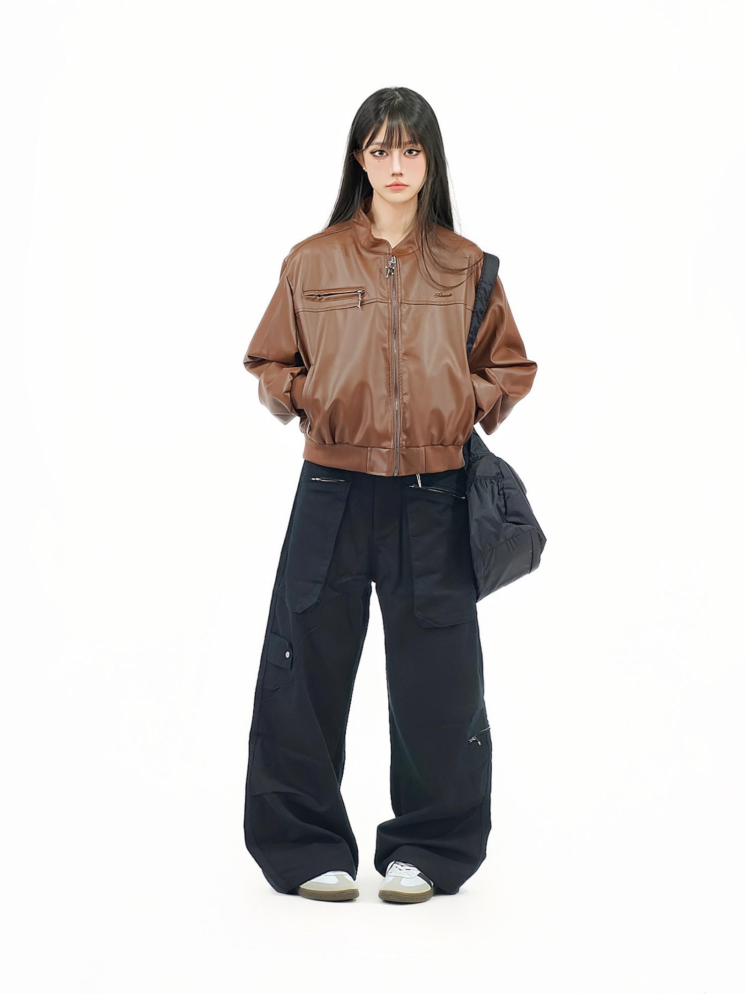 Retro Big Pocket Zipper Wide-Leg Work Pants for Men and Women - Casual Versatile Draped Long Trousers, Y2K Style Retro Big Pocket Zipper Wide-Leg Work Pants for Men and Women - Casual Versatile Draped Long Trousers, Y2K Style