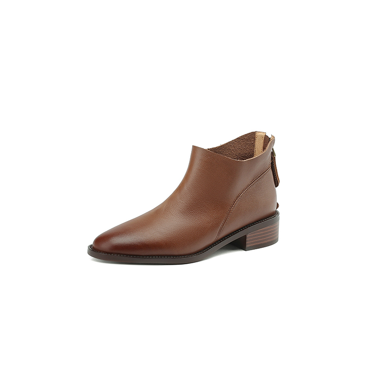 Retro British Style Chunky Heel Martin Boots for Women, Versatile Short Chelsea Boots with Back Zipper, Plus Size 41-43 Retro British Style Chunky Heel Martin Boots for Women, Versatile Short Chelsea Boots with Back Zipper, Plus Size 41-43
