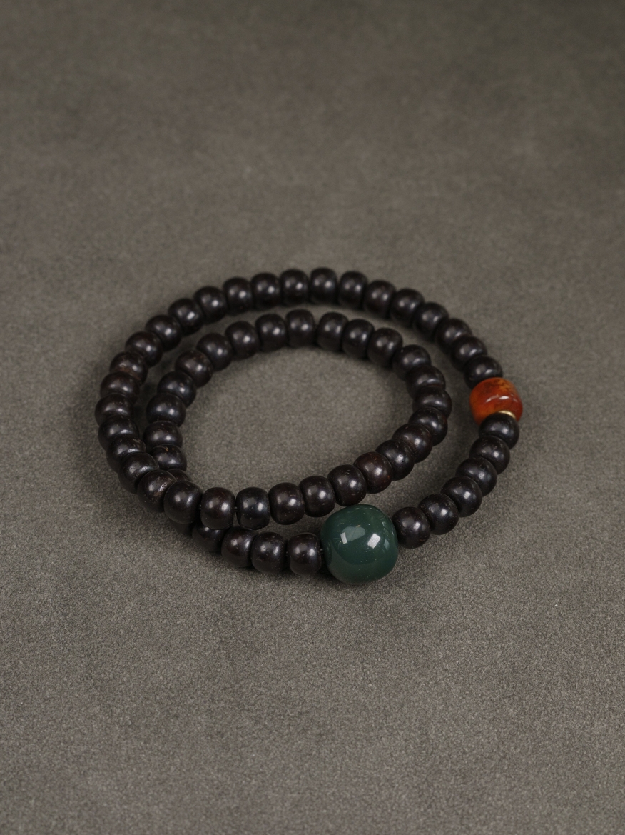 Retro Coconut Bead Bracelet for Women and Men, Versatile Double-Circle Design, Trendy Hand Accessory, Vintage-Inspired Wristband