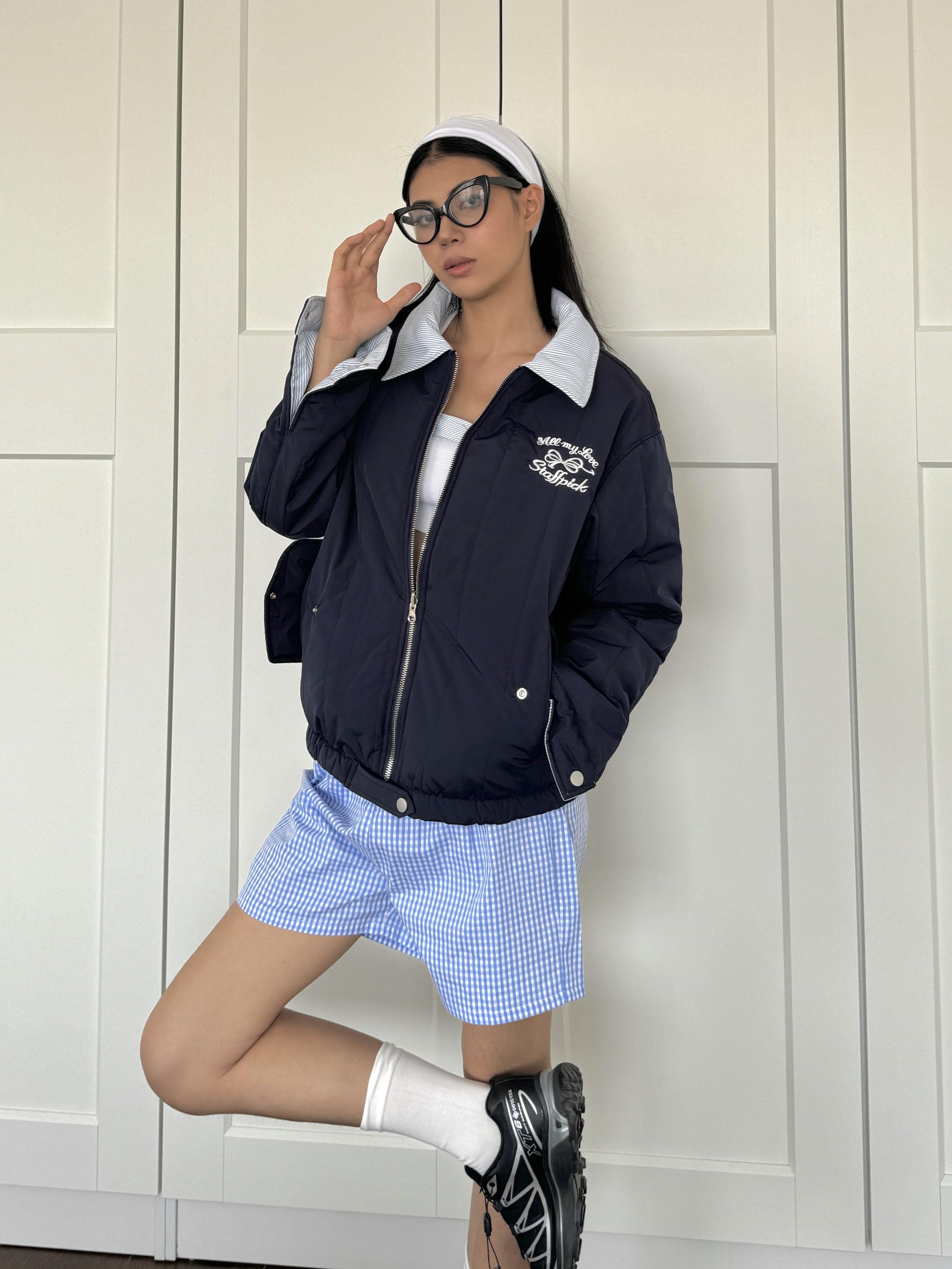 Retro College Striped Reversible Cotton Jacket - Loose Warm Short Coat in American Style for 90s Vintage Fashion Retro College Striped Reversible Cotton Jacket - Loose Warm Short Coat in American Style for 90s Vintage Fashion