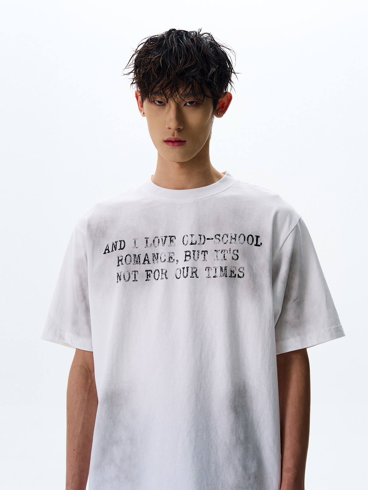 Retro Distressed Letter Slogan Short Sleeve T-Shirt - American Wasteland Style Cool Loose Top for Summer Fashion Retro Distressed Letter Slogan Short Sleeve T-Shirt - American Wasteland Style Cool Loose Top for Summer Fashion