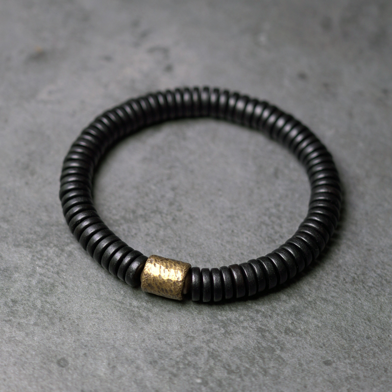 Retro Ebony Wood Bead Circle Bracelet - Stylish Unisex Accessory, Versatile Trendy Jewelry for Men and Women Retro Ebony Wood Bead Circle Bracelet - Stylish Unisex Accessory, Versatile Trendy Jewelry for Men and Women