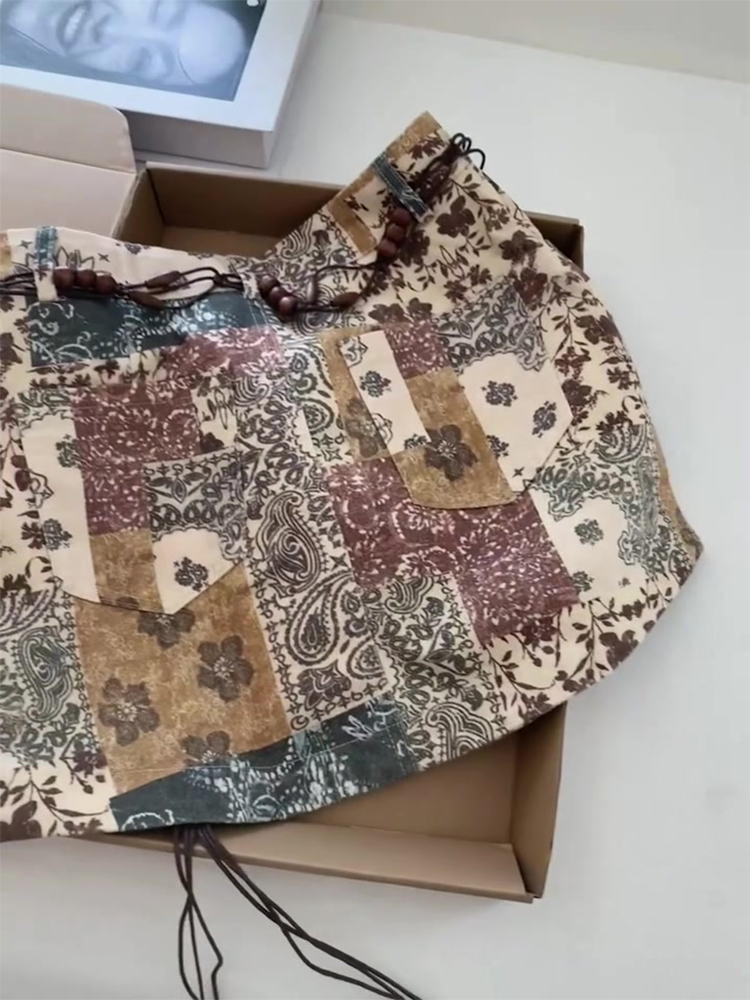 Retro Ethnic Printed Casual Half Skirt for Women - Summer 2025, Stylish Versatile Short Skirt for a Slim Figure Retro Ethnic Printed Casual Half Skirt for Women - Summer 2025, Stylish Versatile Short Skirt for a Slim Figure