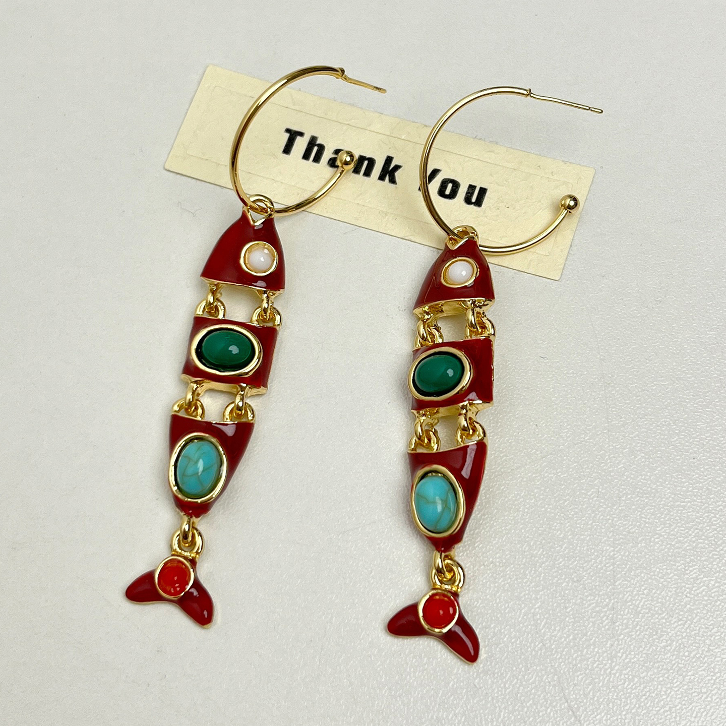 Retro Fish-Shaped Enamel Drop Earrings - Stylish 2025 Spanish-Inspired Design for a Feminine Touch Retro Fish-Shaped Enamel Drop Earrings - Stylish 2025 Spanish-Inspired Design for a Feminine Touch