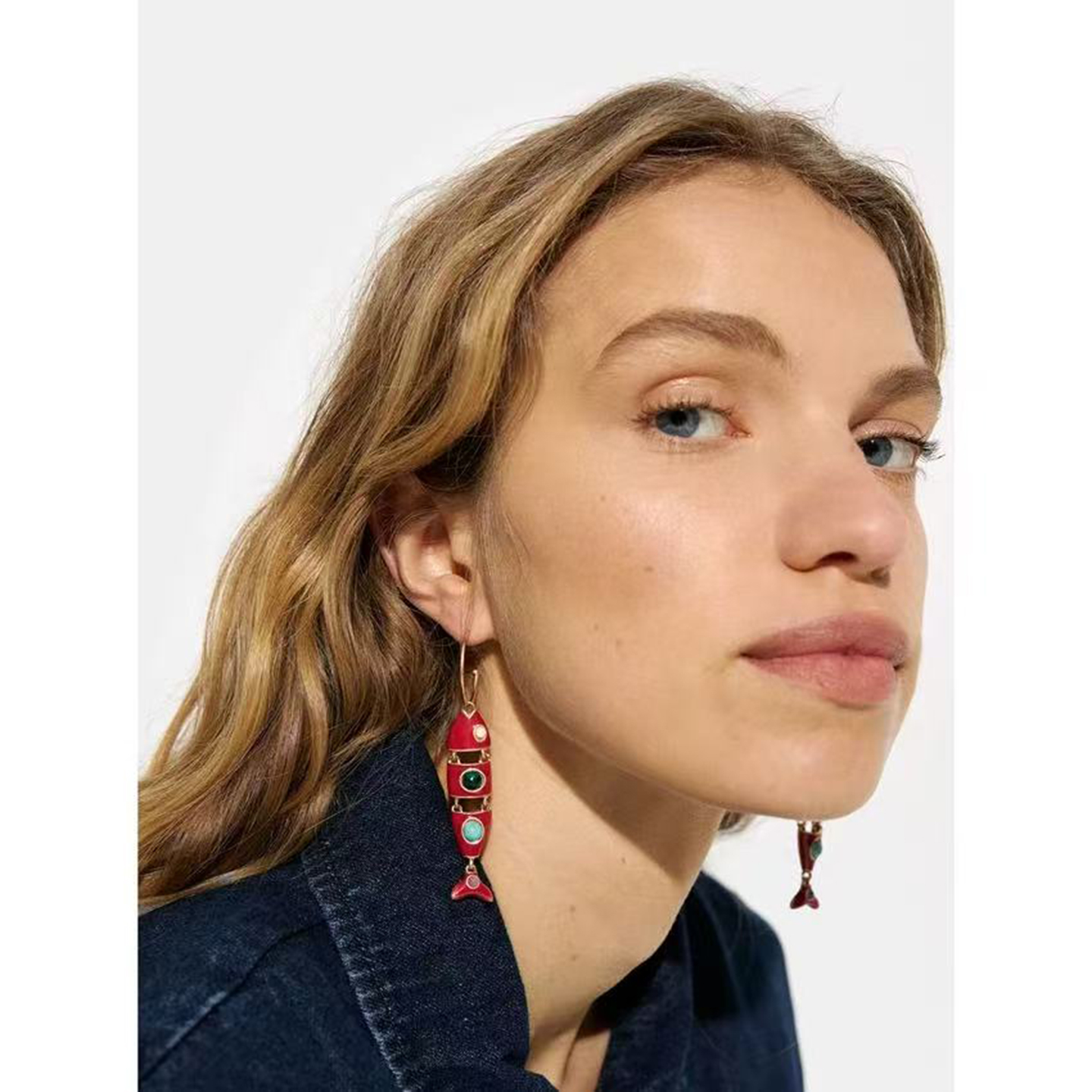 Retro Fish-Shaped Enamel Drop Earrings - Stylish 2025 Spanish-Inspired Design for a Feminine Touch Retro Fish-Shaped Enamel Drop Earrings - Stylish 2025 Spanish-Inspired Design for a Feminine Touch