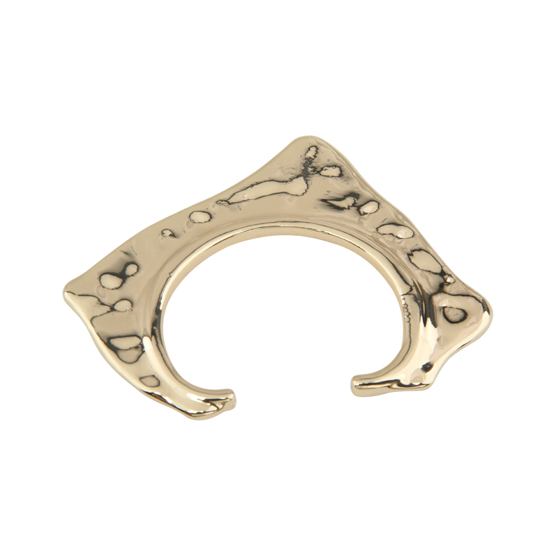 Retro Glossy Irregular Metal Diamond-Shaped Open Bracelet for Women - Light Luxury Niche Exquisite Stacking Bangle Retro Glossy Irregular Metal Diamond-Shaped Open Bracelet for Women - Light Luxury Niche Exquisite Stacking Bangle