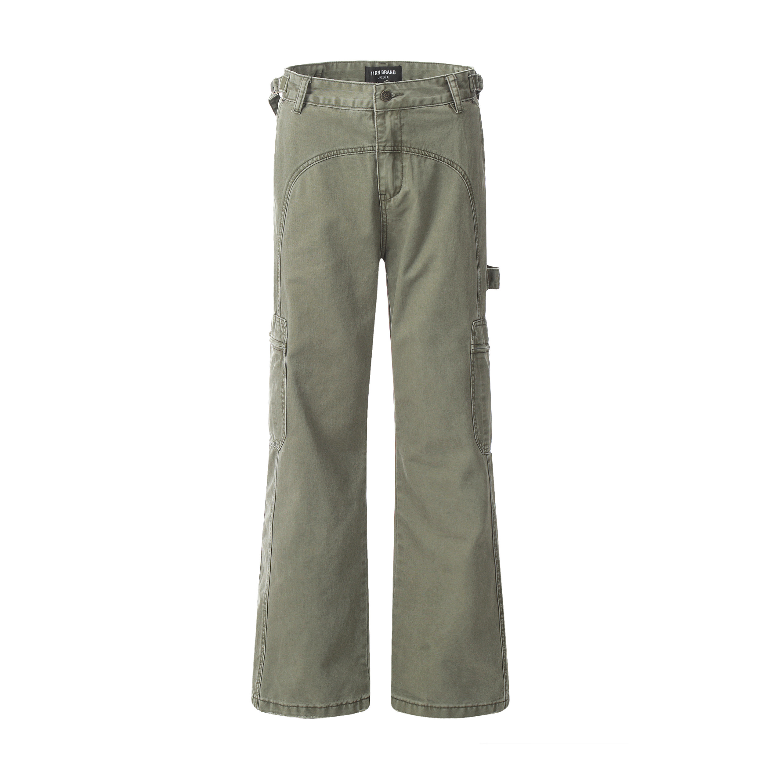 Retro High Street Distressed Wide-Leg Work Pants - Unique Loose Straight-Leg Trousers for 90s Inspired Fashion Retro High Street Distressed Wide-Leg Work Pants - Unique Loose Straight-Leg Trousers for 90s Inspired Fashion