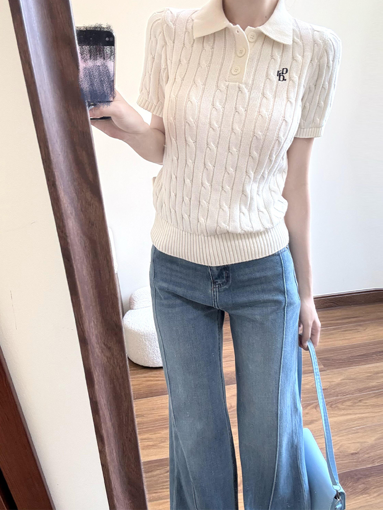 Retro High-Waisted Flared Jeans for Women - Loose Fit, Stretchy Wide-Leg Summer Style, 90s Inspired Slim Straight Pants