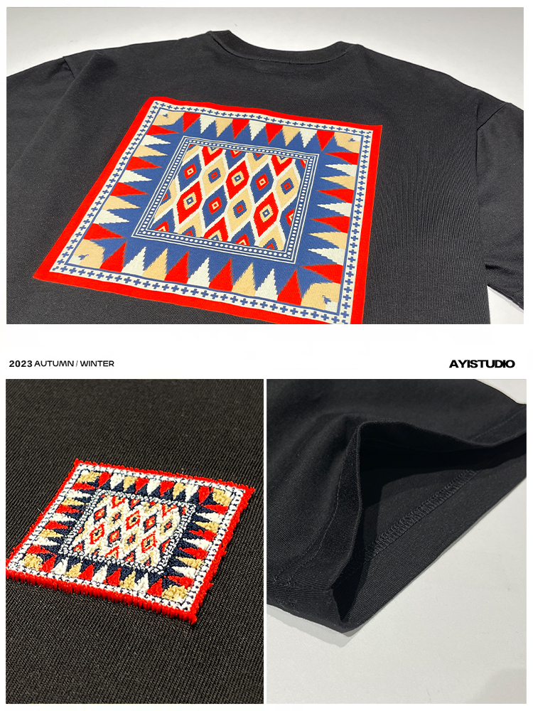 Retro National Style Printed Loose Fit Summer T-Shirt - Trendy Embroidered Casual Men's Short Sleeve Top Retro National Style Printed Loose Fit Summer T-Shirt - Trendy Embroidered Casual Men's Short Sleeve Top