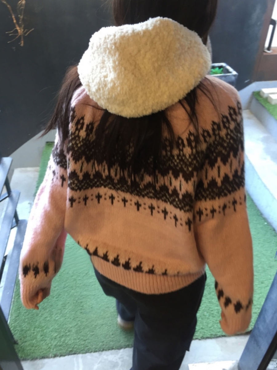 Retro Nordic Snowflake Knitted Sweater in Cream Pink - Casual Cute Winter Fashion Retro Nordic Snowflake Knitted Sweater in Cream Pink - Casual Cute Winter Fashion