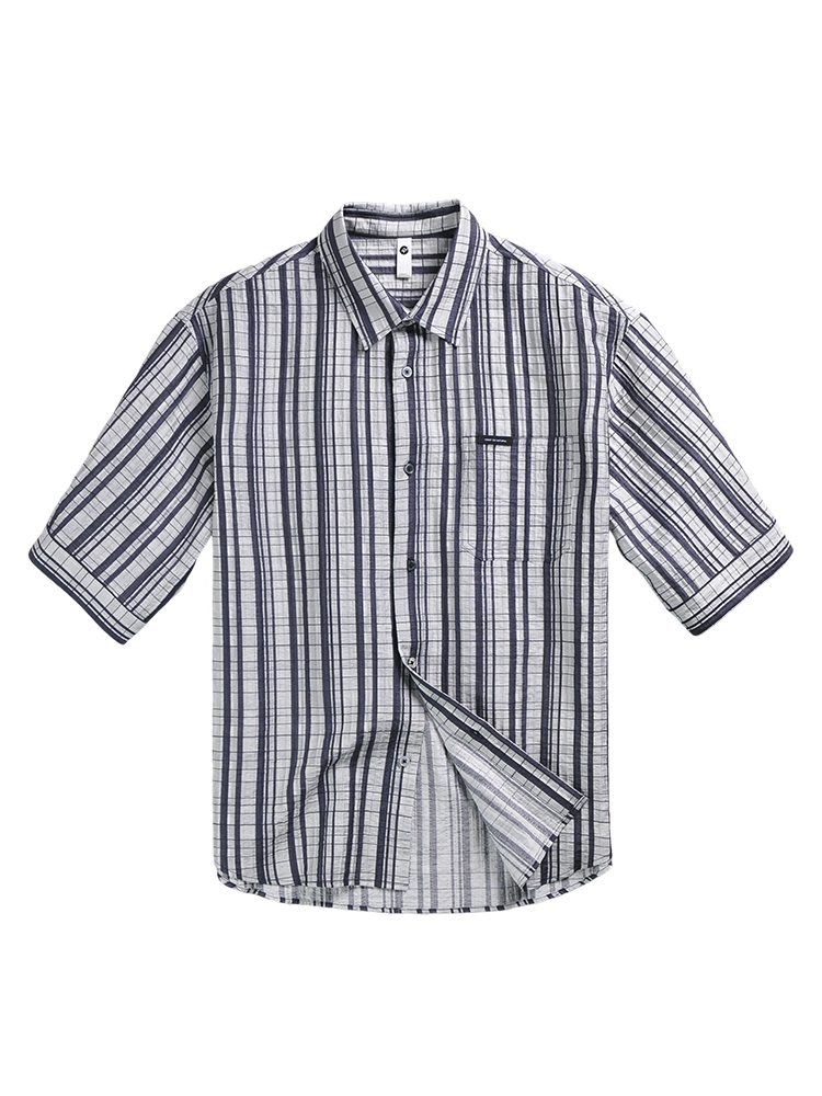 Retro Patchwork Color-Blocking Short-Sleeve Polo Shirt for Men - Trendy Summer Striped Design, Y2K Inspired Retro Patchwork Color-Blocking Short-Sleeve Polo Shirt for Men - Trendy Summer Striped Design, Y2K Inspired