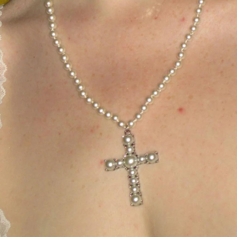 Retro Pearl Texture Necklace for Women - Elegant Minimalist Clavicle Chain, High-End Versatile Design