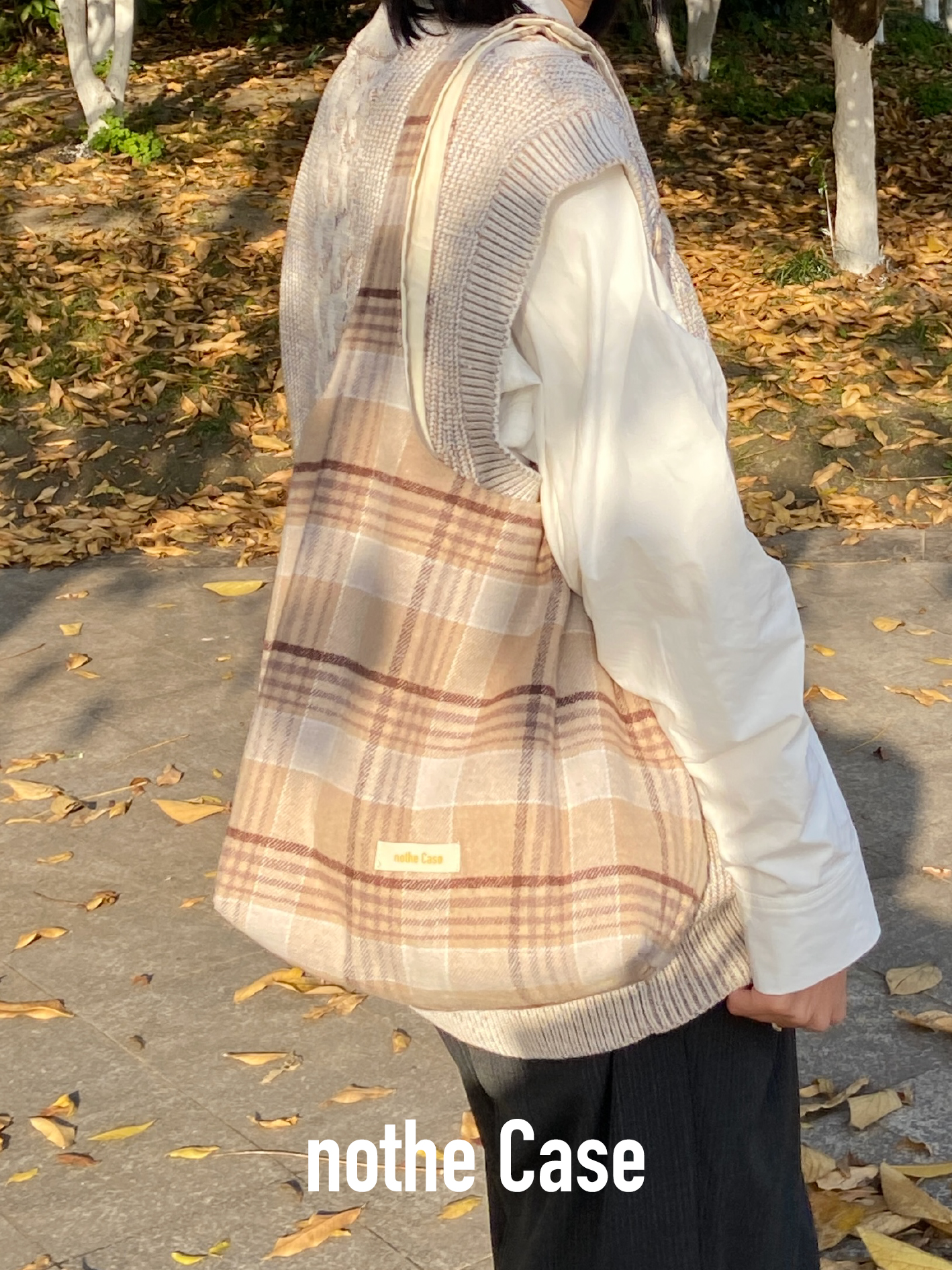 Retro Plaid Women's Handheld Shoulder Bag - Versatile Textured Cloth Tote for Coffee and Tea Lovers Retro Plaid Women's Handheld Shoulder Bag - Versatile Textured Cloth Tote for Coffee and Tea Lovers