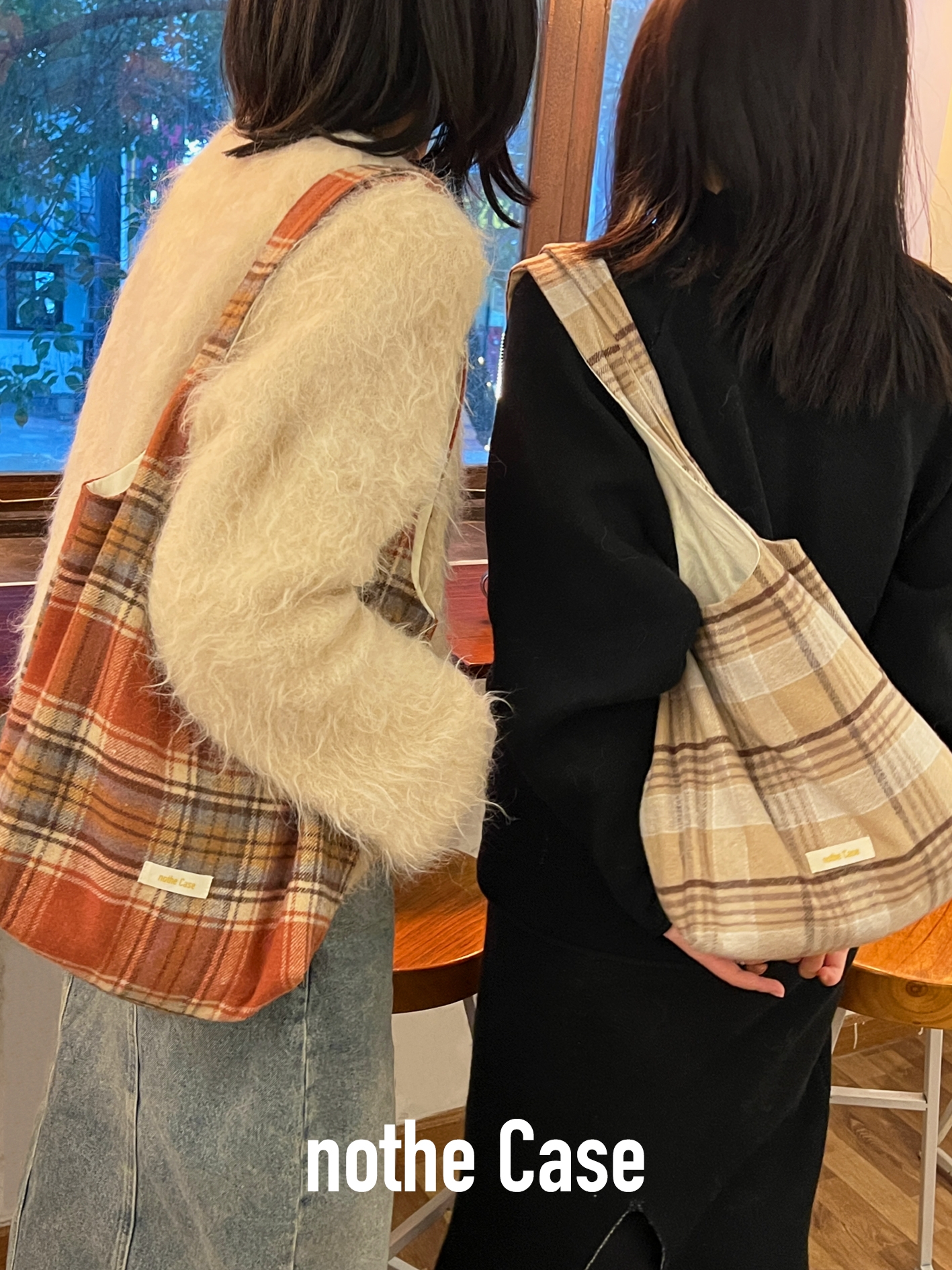 Retro Plaid Women's Handheld Shoulder Bag - Versatile Textured Cloth Tote for Coffee and Tea Lovers Retro Plaid Women's Handheld Shoulder Bag - Versatile Textured Cloth Tote for Coffee and Tea Lovers