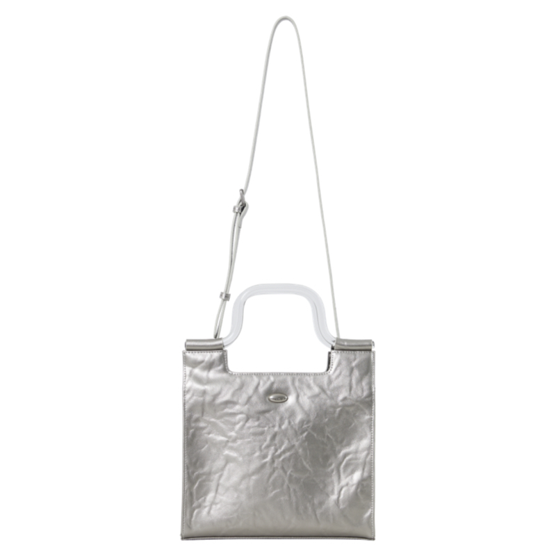 Retro Pleated Cowhide Handheld Crossbody Square Bag - Small Killer Bag in Y2K Style