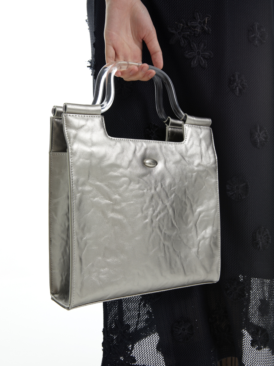 Retro Pleated Cowhide Handheld Crossbody Square Bag - Small Killer Bag in Y2K Style Retro Pleated Cowhide Handheld Crossbody Square Bag - Small Killer Bag in Y2K Style