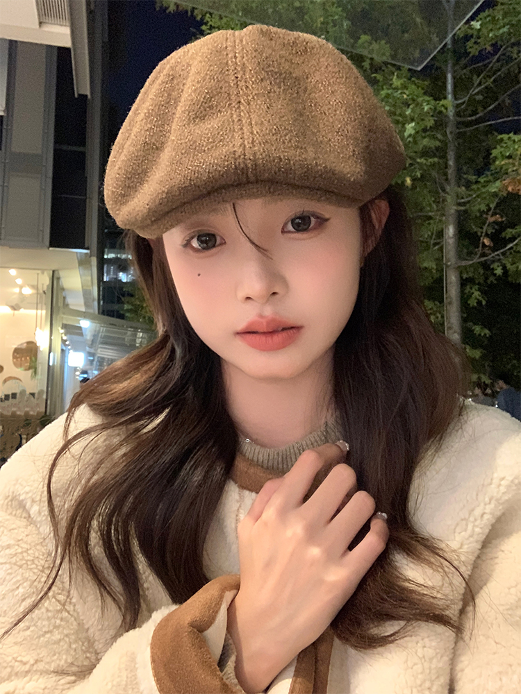 Retro Spicy Girl American Street Style Beret Hat - Women's British Painter Hat for a Trendy Look Retro Spicy Girl American Street Style Beret Hat - Women's British Painter Hat for a Trendy Look