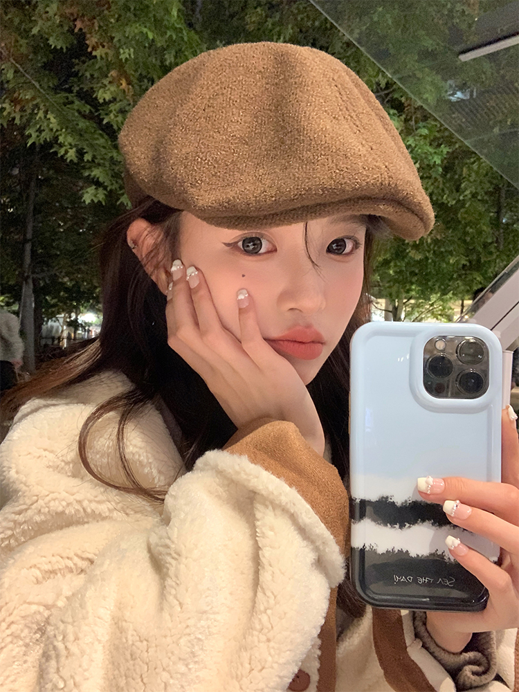 Retro Spicy Girl American Street Style Beret Hat - Women's British Painter Hat for a Trendy Look Retro Spicy Girl American Street Style Beret Hat - Women's British Painter Hat for a Trendy Look