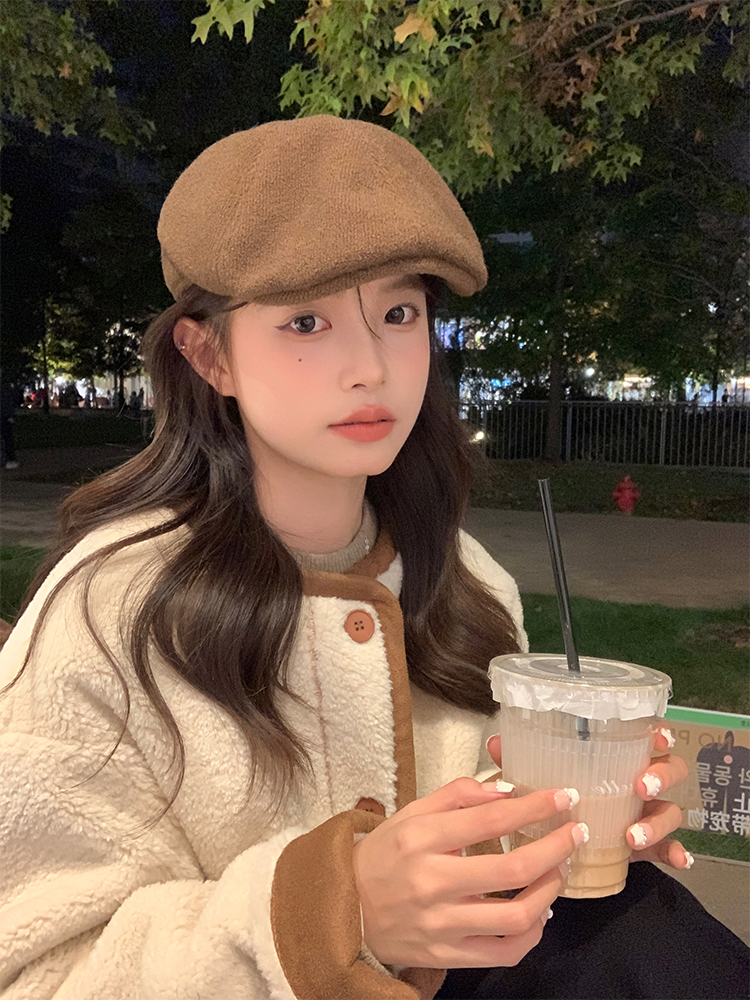 Retro Spicy Girl American Street Style Beret Hat - Women's British Painter Hat for a Trendy Look Retro Spicy Girl American Street Style Beret Hat - Women's British Painter Hat for a Trendy Look