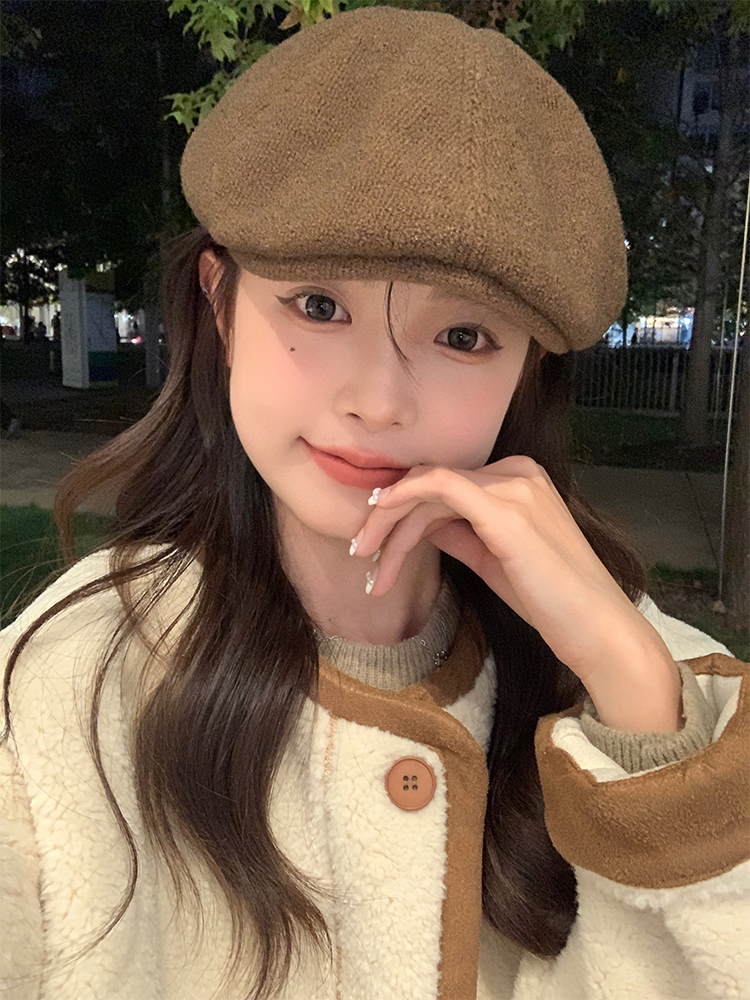 Retro Spicy Girl American Street Style Beret Hat - Women's British Painter Hat for a Trendy Look Retro Spicy Girl American Street Style Beret Hat - Women's British Painter Hat for a Trendy Look