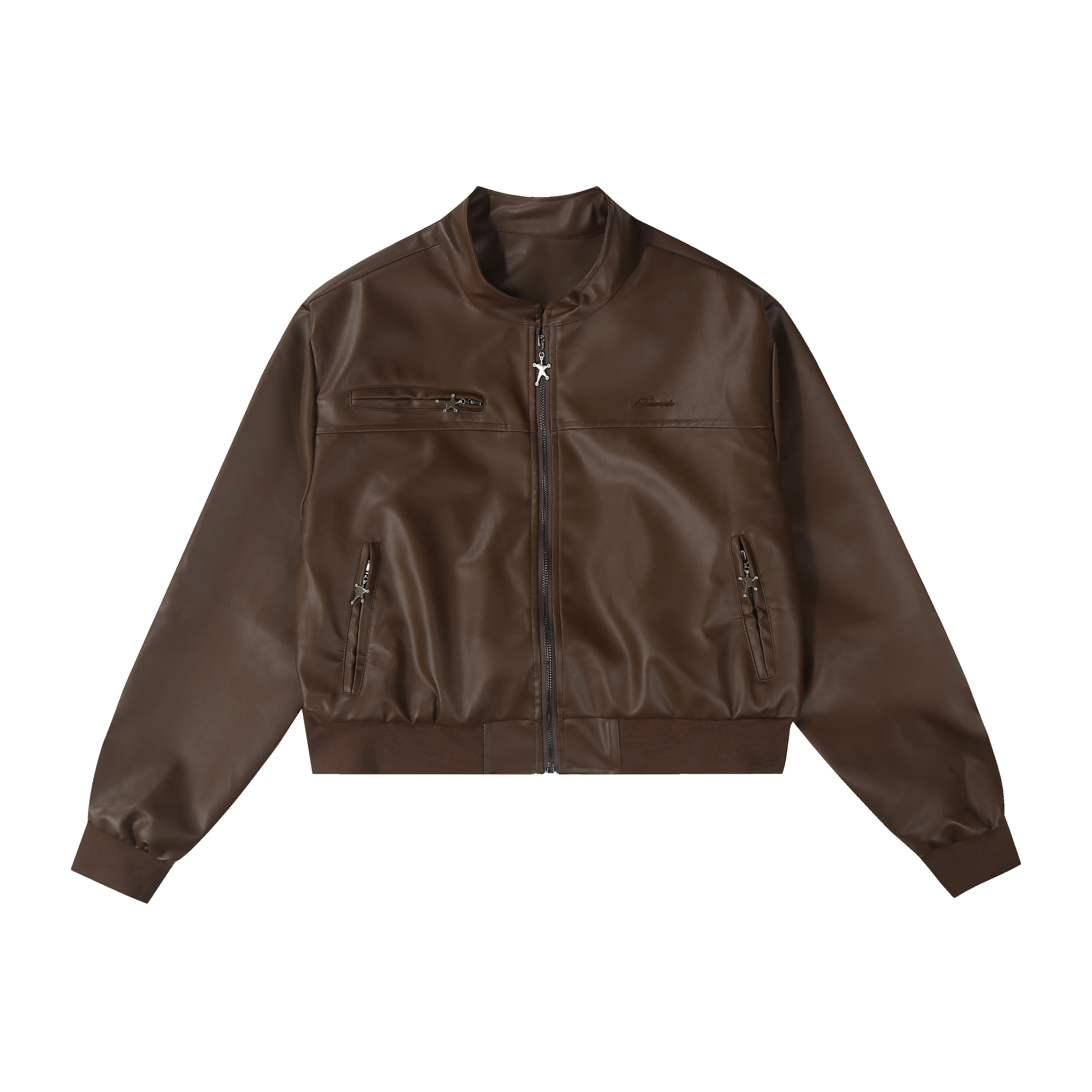 Retro Spicy Girl PU Leather Motorcycle Jacket for Women, Loose Fit Slimming Short Jacket, Versatile Y2K Style Outerwear Retro Spicy Girl PU Leather Motorcycle Jacket for Women, Loose Fit Slimming Short Jacket, Versatile Y2K Style Outerwear