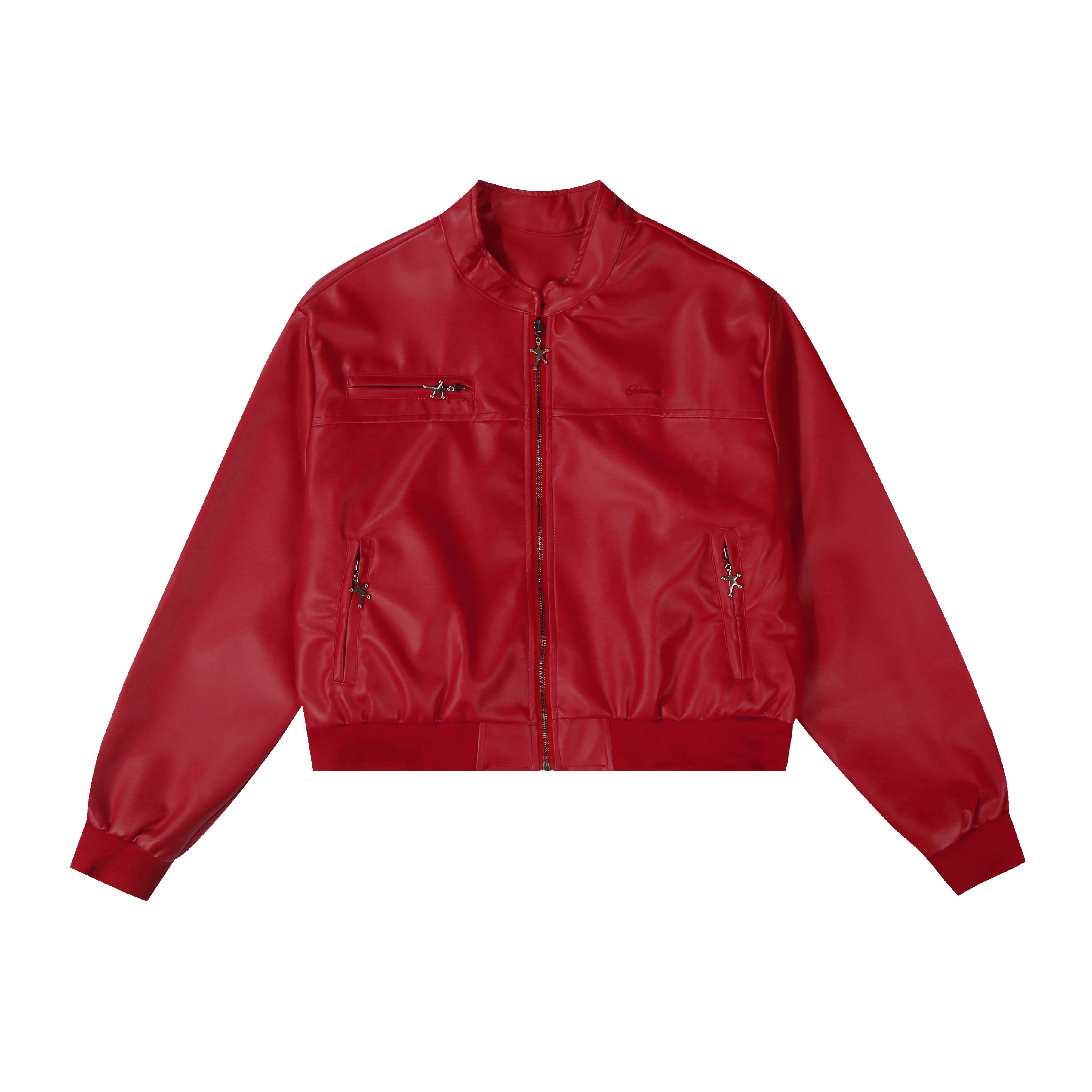 Retro Spicy Girl PU Leather Motorcycle Jacket for Women, Loose Fit Slimming Short Jacket, Versatile Y2K Style Outerwear Retro Spicy Girl PU Leather Motorcycle Jacket for Women, Loose Fit Slimming Short Jacket, Versatile Y2K Style Outerwear