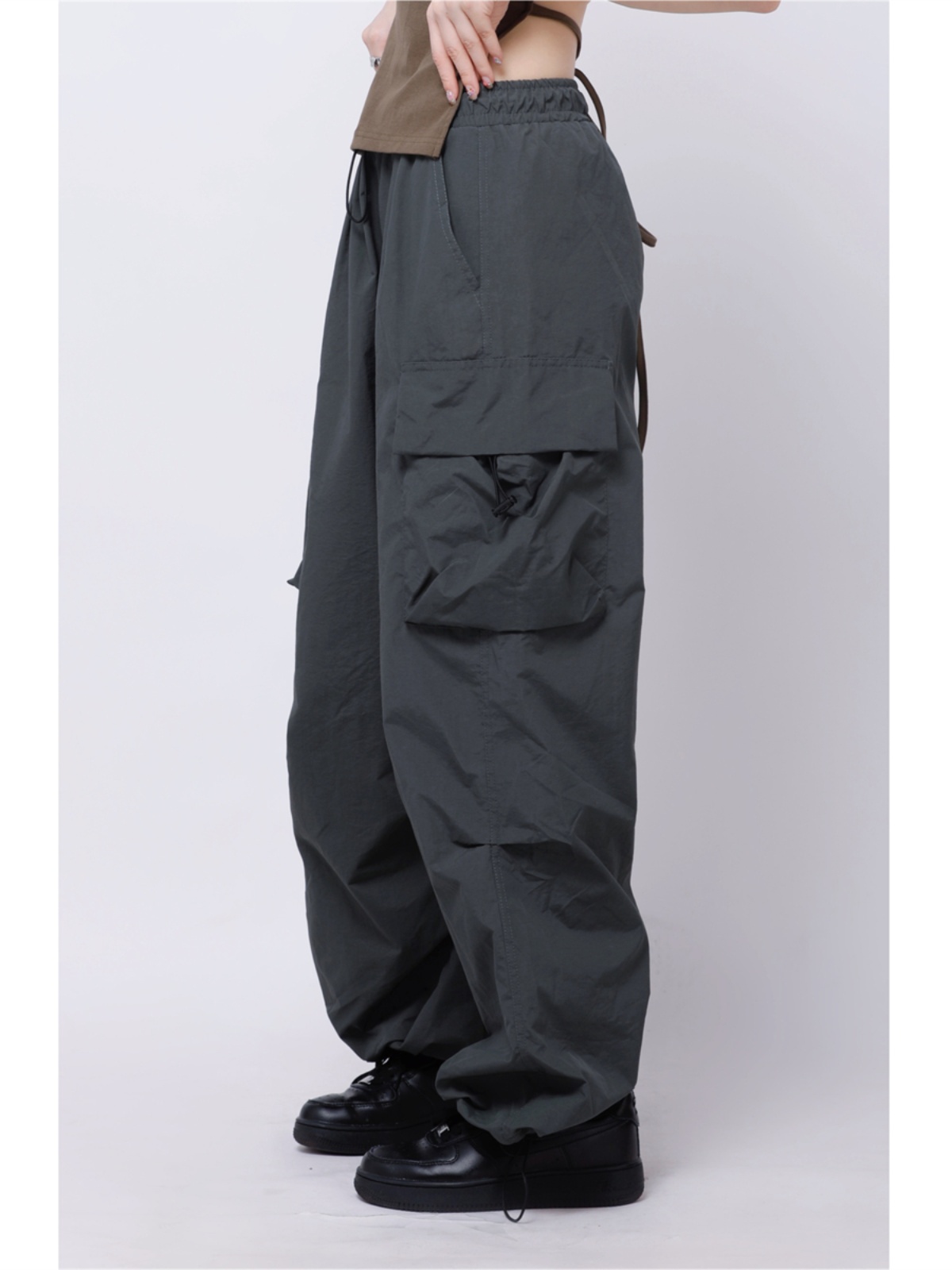 Retro Street Style Cargo Pants for Women - Summer Loose Hip-Hop Casual Straight Leg Trousers