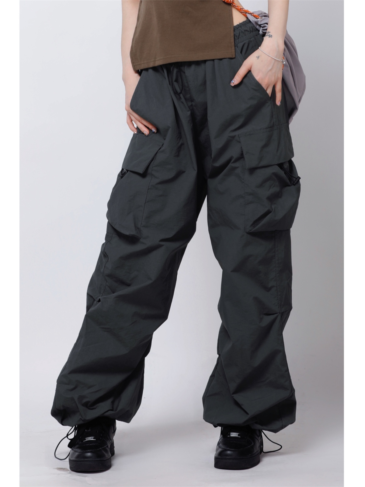 Retro Street Style Cargo Pants for Women - Summer Loose Hip-Hop Casual Straight Leg Trousers Retro Street Style Cargo Pants for Women - Summer Loose Hip-Hop Casual Straight Leg Trousers